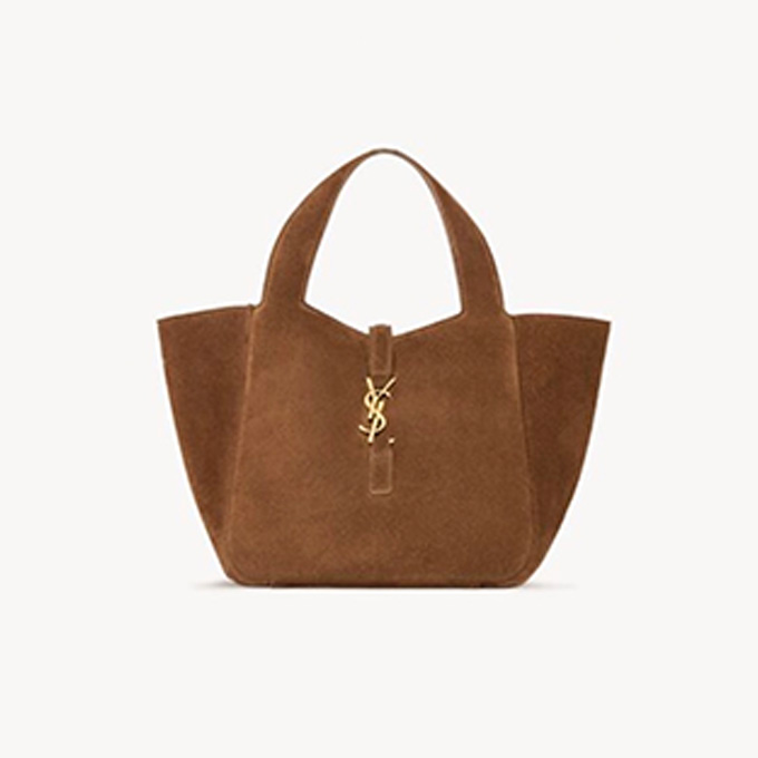 ysl le 5 a 7 baby bea grained leather mini tote bag
